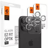 Spigen OPTIX PRO GLASS.TR "EZ FIT" CAMERA PROTECTOR 2-PACK IPHONE 14 PRO | PRO MAX | 15 PRO | PRO MAX | 16 PRO | PRO MAX CRYSTAL CLEAR