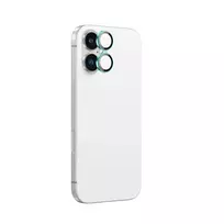 AmazingThing AR Aluminum 2-Lens Glass with Camera Lens Frame phone case for iPhone 16, iPhone 16 Plus - green