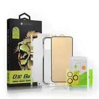 Bestsuit 6-in-1 set for iPhone 13 mini case: tempered glass flexi case, back housing protector film, camera lens tempered glass, cloths, applicator (D30 buffer)