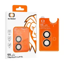 TEL PROTECT Tempered glass, titanium lens, 99% AR coating for iPhone 16/16 Plus, transparent (lens, 2 pcs)