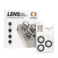 TEL PROTECT Tempered glass 3D lens for iPhone 14 Pro/14 Pro Max, purple (lens, 3 pieces)