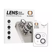 TEL PROTECT Tempered glass 3D lens for iPhone 14/14 Plus/16e, transparent (lens, 2 pieces)