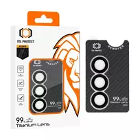 TEL PROTECT Tempered glass, titanium lens, 99% AR coating, Aramid Series camera lens protector for Samsung Galaxy S25 (3-piece lens protector)