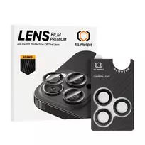 TEL PROTECT Tempered glass 3D lens, Aramid Series camera protector for iPhone 16 Pro/16 Pro Max (lens, 3 pieces)