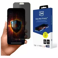 3MK Protection: Silky Matte Privacy Screen Protector for iPhone 14 Pro Max (privacy effect)