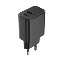 Setty travel charger | 20W | USB-A, USB-C | black