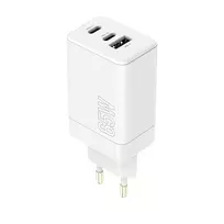 maXlife MXTC-08-65ACC travel charger | 65W | PD, QC | USB-C, USB-A | white