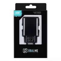 Obal:Me Wall Charger | Travel Charger | 20W | USB-C | Black