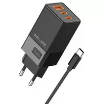 Beline BLN3CB65C travel charger | 65W | GaN, PD 3.0, QC 3.0 | USB-C, USB-A | includes USB-C to USB-C cable | black