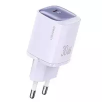 USAMS CC251 travel charger | 30W | GaN | USB-C | purple