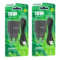 KAKU SIGA KSC-917 travel charger | 18W | USB-A | with USB-C to USB-C cable included | black