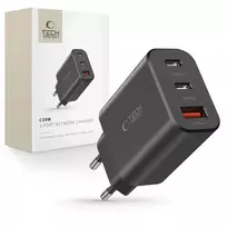 Tech-Protect NC30W travel charger | 30W | PD, QC 3.0 | USB-C, USB-A | black