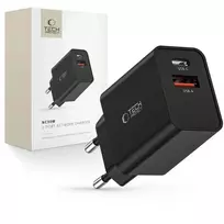 Tech-Protect NC30W travel charger | 30W | PD, QC 3.0 | USB-C, USB-A | black