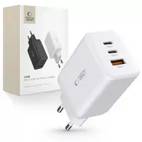 Tech-Protect C65W travel charger | 65W | PD, QC3.0 | USB-C, USB-A | white