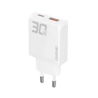 Dudao A30EU travel charger | 30W | GaN | USB-A, USB-C | white