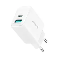Joyroom JR-TCF21 travel charger | 20W | PD, QC3.0 | USB-C, USB-A | white