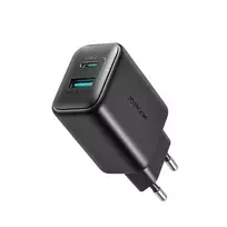 Joyroom JR-TCF13 travel charger | 25W | PD, PPS | USB-C, USB-A | black