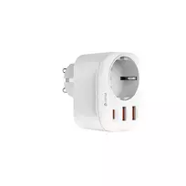 Devia power socket travel charger | 20W | PD | USB-C, USB-A | white