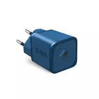 SBS GaN Battery Charger | 20W | Power Delivery | USB-C | blue