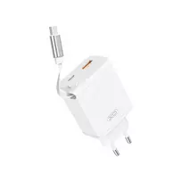 XO CE31 travel charger | 30W | USB-A | USB-C | with USB-C cable | white