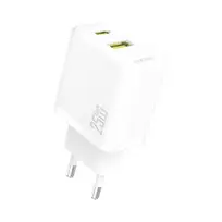 Dudao A26T travel charger | 25W | GaN | USB-C, USB-A | white