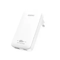 Dudao A65Q travel charger | 65W | GaN, PD | USB-A, USB-C | white