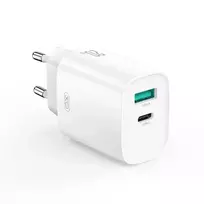XO CE29 travel charger | 20W | PD, QC | USB-C, USB-A | white