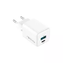 Forever  TC-08-20AC travel charger | 20W | GaN, PD, QC | USB-C, USB-A | white
