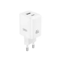 XO wall charger CE36, PD 45W, 1x USB-C, 1x USB, white