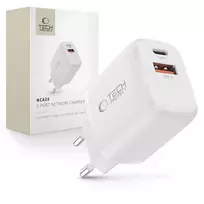 Tech-Protect NCA20 travel charger | 20W | PD, QC | USB-A, USB-C | white