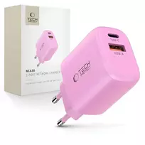 Tech-Protect NCA30 travel charger | 30W | PD, QC | USB-A, USB-C | pink