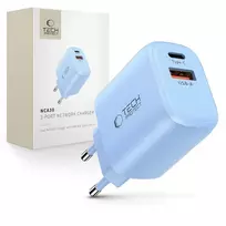 Tech-Protect NCA30 travel charger | 30W | PD, QC | USB-A, USB-C | blue