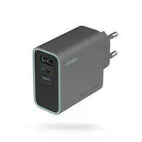 Cuktech CUKAD653EUGR travel charger | 65W | PD, QC, GaN, PPS | USB-C, USB-A | gray