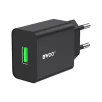 BWOO CDA249 travel charger | 12W | USB-A | black