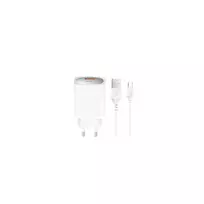 XO CE19 travel charger | 18W | QC | USB-A | with USB-A to Micro USB cable included | white