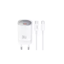 XO CE20 travel charger | 30W | PD | USB-C | with USB-C to USB-C cable included | white