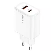 BWOO CDA207 travel charger | 36W | PD, PPS | USB-A, USB-C | white