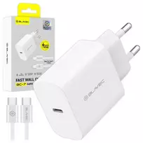 Blavec BC-7 travel charger | 45W | PD, QC, GaN | USB-C | with USB-C to USB-C cable included | white
