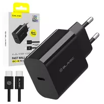 Blavec BC-9 travel charger | 20W | PD | USB-C | with USB-C to USB-C cable included | black