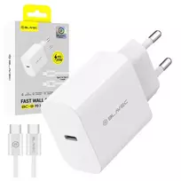 Blavec BC-9 travel charger | 20W | PD | USB-C | with USB-C to USB-C cable included | white