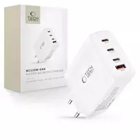 Tech-Protect NC120W-GAN travel charger | 120W | PD, QC, GaN | USB-C, USB-A | white