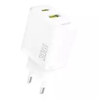 Dudao A27TEU travel charger | 30W | PD, GaN | USB-C, USB-A | white
