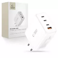 Tech-Protect NC200W-GaN travel charger | 200W | PD, QC, GaN | USB-C, USB-A | white