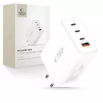 Tech-Protect NC240W-GaN travel charger | 240W | PD, QC, GaN | USB-C, USB-A | white