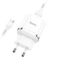 Hoco N3 travel charger | 18W | QC | USB-A | with USB-A to Micro USB cable included | white