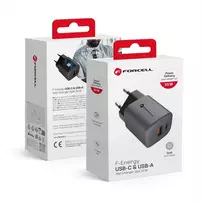Forcell F-Energy VT-31 travel charger | 33W | PD, QC, GaN | USB-C, USB-A | gray