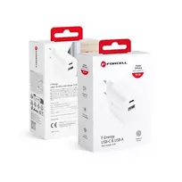 Forcell F-Energy TFK-TC-35WPD travel charger | 35W | PD, QC | USB-C, USB-A | white