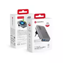 Forcell F-Energy Ultra Slim travel charger | 65W | PD, QC, GaN | USB-C, USB-A | gray