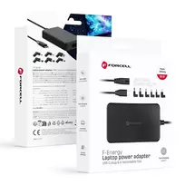 Forcell F-ENERGY E856 universal laptop charger 90W (6 adapters) - black