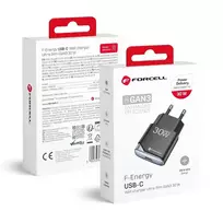 Forcell F-Energy Ultra Slim travel charger | 30W | PD, QC, GaN | USB-C | black